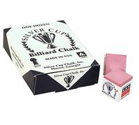cueball16 12 Pieces/BOX of PINK Genuine SILVER CUP Snooker or Pool Cue Tip Chalks