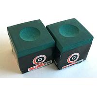 cueball16 2 Pieces of GREEN Tournament Snooker or Pool Cue Tip Chalks