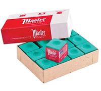 cueball16 GREEN MASTER Pool Cue Tips Chalks by Tweeten, 12 Pieces/BOX of Premium Quality