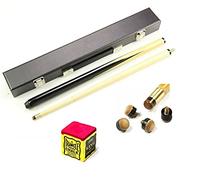 cueball16 Kids/Junior 36" 2 Piece Pool Cue in HARD Case With Tips & RED Triangle Chalk