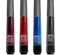 CUEBAR Pool Cues Set of 4, 58" 2-Piece Pool Sticks for Adults, 4 Billiard Cue Sticks 18 19 20 21 Oz for House Bar, 13mm Tip, Imitation Linen Grip - Purple Red Blue Black