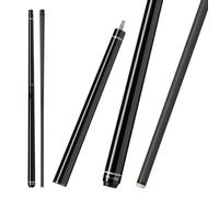 CUEDESG Carbon Fiber Break Cue Pool Stick,3 Piece Breaking Cue Stick,Low Deflection Jump Break Cue,13mm Pro Tip with PU Bag(25oz_Black)