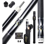 CUEELF 2-Piece Professional Pool Cue Set 58" Low Deflection Shaft Pool Cue with 3/8x8 Joint 12.5mm Tip Pool Stick Featuring Premium Leather Grip for Enhanced Control & Accuracy in Billiards