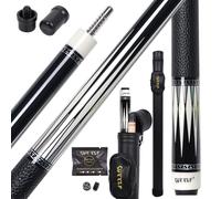 CUEELF 2-Piece Professional Pool Cue Set 58" Low Deflection Shaft Pool Cue with 3/8x8 Joint 12.5mm Tip Pool Stick Featuring Premium Leather Grip for Enhanced Control & Accuracy in Billiards