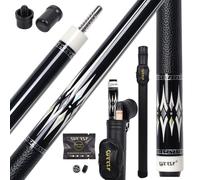 CUEELF 2-Piece Professional Pool Cue Set 58" Low Deflection Shaft Pool Cue with 3/8x8 Joint 12.5mm Tip Pool Stick Featuring Premium Leather Grip for Enhanced Control & Accuracy in Billiards
