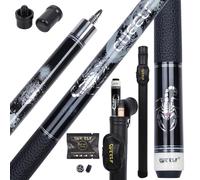 CUEELF Scorpion Pool Cue Stick 58 inch Canadian Maple Billiard Pool Stick with Low Deflection Leather Wrap Professional Cues Billiard Pool Cues Sticks 19.5-21 oz Cue Stick