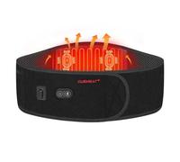 CUEHEAT Heated Belt, Wireless Heating Pad for Lower Back, Electric Heating and Massage, Rechargeable Battery Operated (Black, 53")