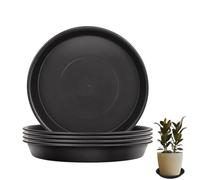 CUEMOON 5pcs Flower Pot Saucers Round Plastic Flower Pot Saucers Plastic Flower Saucers for Indoor Outdoor Plants Black 25cm
