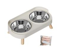 Cuenco elevado para perros, comedero elevado doble de acero inoxidable para mascotas, cuencos elevados de acero inoxidable para perros pequeños y medianos