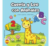 Cuenta y Lee con Animales: Libro para colorear