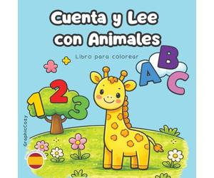 Cuenta y Lee con Animales: Libro para colorear