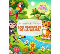Cuentos para colorear con... Los animales de la selva: Libro con cuentos cortos de animales para leer, imaginar y pintar (Para niños de 3 a 8 años)