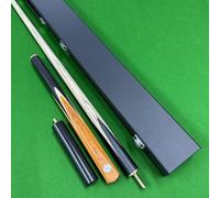 Cuephoria Orange Snooker Pool Cue 9.4mm tip & 57" Long, Hard Case & Mini Butt