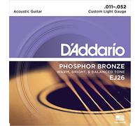 CUERDAS GUITARRA ACUSTICA - D´Addario (EJ/26) Custom Liight Phosphor Bronce (Juego Completo 011/052)