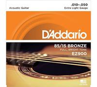 CUERDAS GUITARRA ACUSTICA - D´Addario (EZ/900) Extra Lite Bronce 85/15 (Juego Completo 010/050)