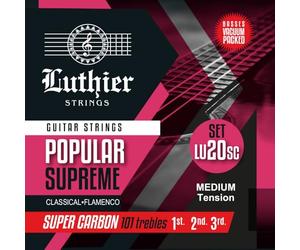 CUERDAS GUITARRA CLASICA - Luthier (LU/20SC) Super Carbon Popular Supreme 20 (Juego Completo)