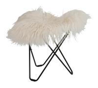 Cuero - Flying Goose Iceland Stool, Wild White/Black - White