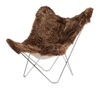 Iceland Mariposa Butterfly chair sheepskin Cuero Chrome / Shorn brown - 7340172611578