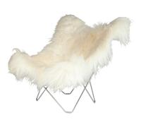 Cuero - Iceland Mariposa BF Chair, Wild White/Chrome - White