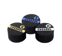 CUESOUL 10mm Snooker Pool Cue Tips, Premium Pigskin Leather, 6 Layers Laminated Design, Glue-on Tips for Snooker Pool Cue Stick, Professional Hardness Moisture Proof Cue Snooker Accessories(CSPCT008