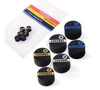 CUESOUL 10mm Snooker Pool Cue Tips, Premium Pigskin Leather, 6 Layers Laminated Design, Glue-on Tips for Snooker Pool Cue Stick, Professional Hardness Moisture Proof Cue Snooker Accessories(CSPCT004