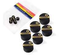 CUESOUL 10mm Snooker Pool Cue Tips, Premium Pigskin Leather, 6 Layers Laminated Design, Glue-on Tips for Snooker Pool Cue Stick, Professional Hardness Moisture Proof Cue Snooker Accessories(CSPCT003