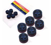 CUESOUL 14mm Pool Cue Tips,Premium Pigskin Leather,9 Layers Laminated Design, Glue-on Tips for English Pool Cue Stick Billiards, Professional Hardness Moisture Proof Cue Billiards Accessories(CSPCT018