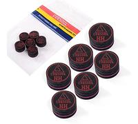 CUESOUL 14mm Pool Cue Tips,Premium Pigskin Leather,9 Layers Laminated Design, Glue-on Tips for English Pool Cue Stick Billiards, Professional Hardness Moisture Proof Cue Billiards Accessories(CSPCT021