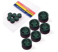 CUESOUL 14mm Pool Cue Tips,Premium Pigskin Leather,9 Layers Laminated Design, Glue-on Tips for English Pool Cue Stick Billiards, Professional Hardness Moisture Proof Cue Billiards Accessories(CSPCT017