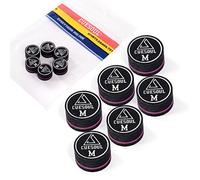 CUESOUL 14mm Pool Cue Tips,Premium Pigskin Leather,9 Layers Laminated Design, Glue-on Tips for English Pool Cue Stick Billiards, Professional Hardness Moisture Proof Cue Billiards Accessories(CSPCT019