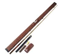 CUESOUL 57" 3/4 Joint Snooker Billiard Pool Cue Handcrafted Rosewood Butt Includes 50cm Rosewood/Telescopic Aluminium Extension with 6" Mini Butt, MDF Protective Case, 9.5mm Tip Snooker Cue Set (D412