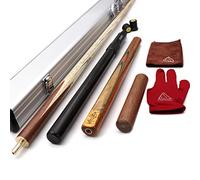 CUESOUL 57 Handcraft 3/4 Jointed Snooker Cue with Mini Butt End Extension Packed in Aluminium Cue Case (D304)