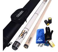 CUESOUL 58" 2 Piece Maple Billiard Pool Cue Sticks-19oz U102+CASE