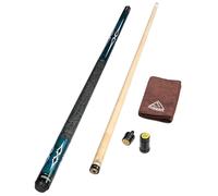 CUESOUL 58 Inch 19 Oz 1/2 Jointed Maple Billiard Pool Cue Stick Set | Irish Linen Non-Slip Grip, 11.5mm Pigskin Tip, Adjustable Weight, For Pub Leagues & Home Game Rooms, Pool Lover Gift