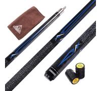 CUESOUL 58 Inch 19oz 1/2 Jointed Maple Billiard Pool Cue Stick Set with Irish Linen Wrap, Canadian Maple Shaft Weight Adjustable, 13mm 6-Layered Baked Pig Leather Tip & Rubber Bumper(CSTB002)