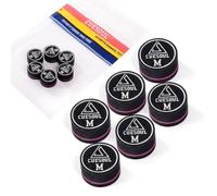 CUESOUL 6 Pieces 9 Layer 14mm Pigskin Cue Tips for Pool Cue Stick | Professional Competition Feel, Assorted Hardness Selection, High Chalk Retention, Miscue-Free Shot, Cue Player Gift