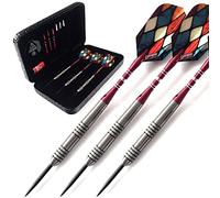 CUESOUL 90% Tungsten 22 Grams Tungsten Steel Tip Darts Set with 1 Deluxe Dart Case(CSTSTD023-22L)
