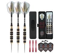 CUESOUL Archer 20 Grams Steel Tip Darts - Black Coating brass Barrels