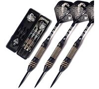 CUESOUL Black Scorpion 24 Grams Steel Tip Darts Unique Styles Brass Barrels Durable Shafts Flights Case Portable Darts Set(HX-SL-F3206)