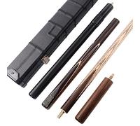 CUESOUL Classic Handmade 57 Rosewood 3/4 Piece Snooker Cue with Black Cue Case and Aluminum Telescope Extension CSSC015