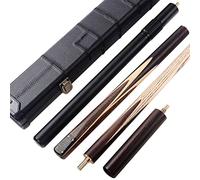 CUESOUL Classic Handmade 57 Rosewood 3/4 Piece Snooker Cue with Black Cue Case and Aluminum Telescope Extension CSSC014