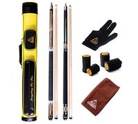 CUESOUL Combo Set of House Bar Pool Cue Sticks - 2 Cue Sticks Packed in 2x2 Hard Pool Cue Case(CS-R209-E101-E206)