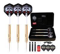 CUESOUL Dragon Series 23 Grams Professional Steel Tip Darts Set Brass Barrels Shockproof Deluxe PU Carry Case Nylon Shafts Well Balanced (JL-SL-J2107L)