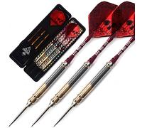 CUESOUL Dragon Series Steel Tip Darts Set 21 Grams Brass Barrels Durable Aluminum Shafts Great Grip Accuracy Good solid Accurate Darts Case Portable (JIAOLONG-F2306)