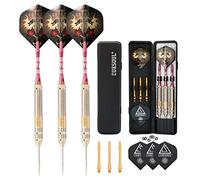 CUESOUL Dragon Series Steel Tip Darts Set 23 Grams Brass Barrels Durable Aluminum Shafts Great Grip Accuracy Good solid Accurate Darts Case Portable (JL-SL-J2102)
