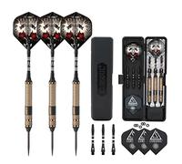 CUESOUL Dragon Series Steel Tip Darts Set 23 Grams Brass Barrels Durable Aluminum Shafts Great Grip Accuracy Good solid Accurate Darts Case Portable (JL-SL-J2108)