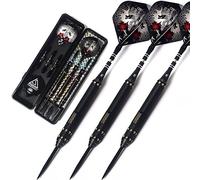 CUESOUL Dragon Series Steel Tip Darts Set 25 Grams Brass Barrels Durable Aluminum Shafts Great Grip Accuracy Good solid Accurate Darts Case Portable (JL-SL-J2204)