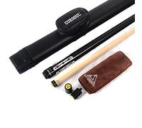 CUESOUL Premium Pool Cue 58 Inch 19oz Pool Cue Stick Billiards Set with 13mm Tip Canadian Maple Shaft Leather Wrap Case (CSBK002+CASE)