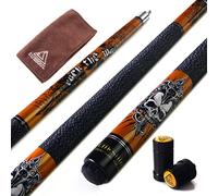 CUESOUL ROCKIN Series 58" 21oz Maple Pool Cue Stick Set with Joint Protector/Shaft Protector and Cue Towel(G406)