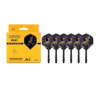 CUESOUL ROST AK5 Integrated Dart Shaft and Flights with modern pattern design and difference size,set of 6 pcs
